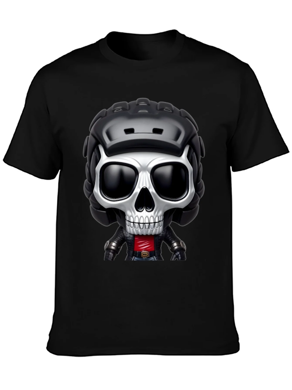 Skull Rider Graphic Tee - Black