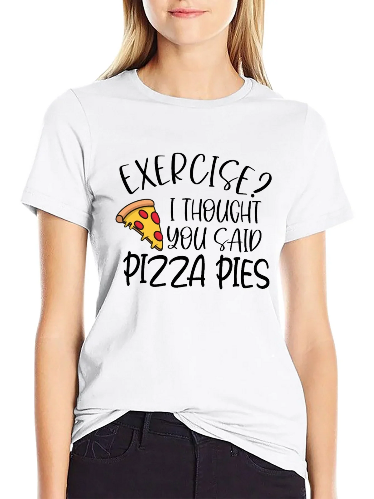 Pizza Lover Graphic Tee - Exercise Pizza Pies!
