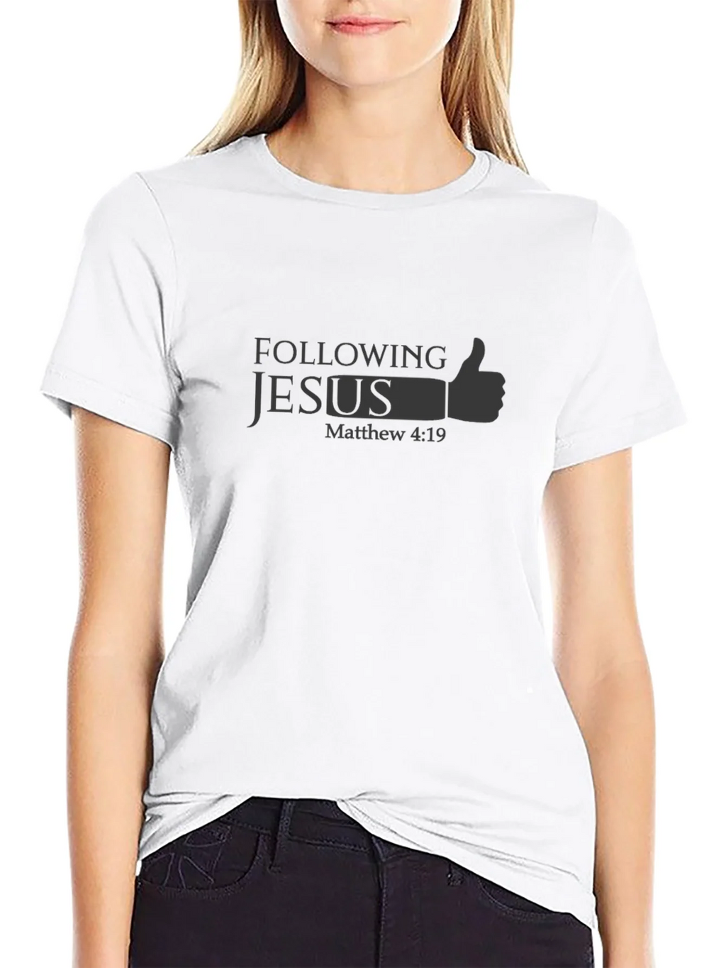 Following Jesus T-Shirt - Matthew 4:19 Religious Graphic Tee