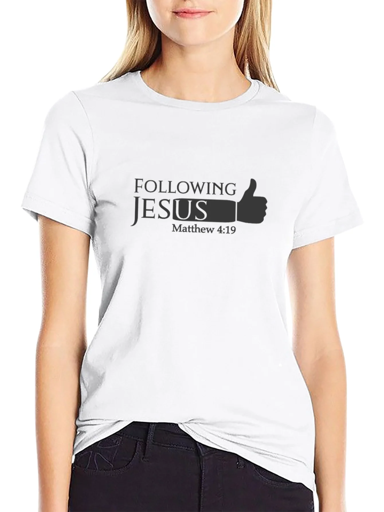 Following Jesus T-Shirt - Matthew 4:19 Religious Graphic Tee