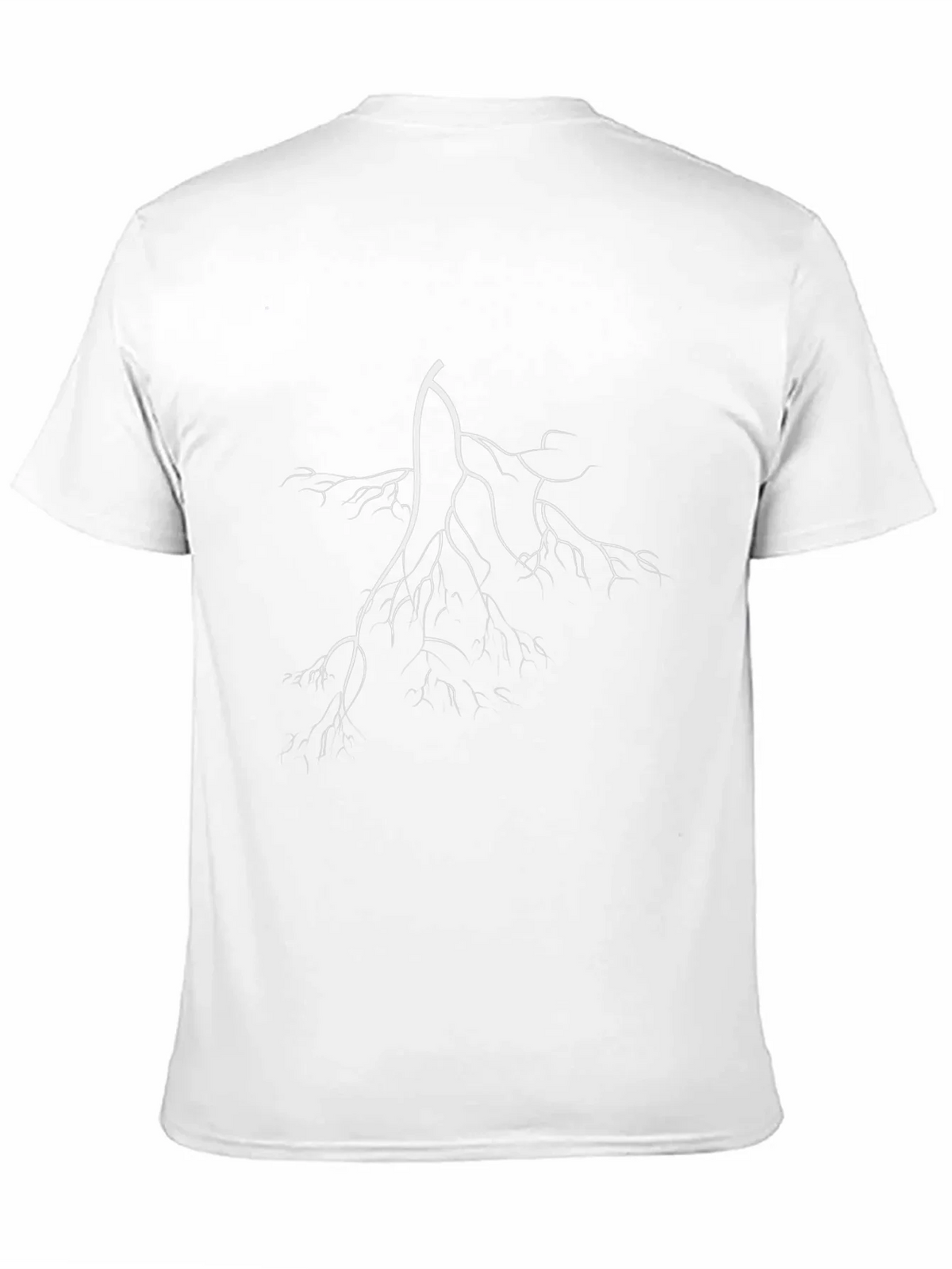 Black T-Shirt with White Lightning Bolt Graphic