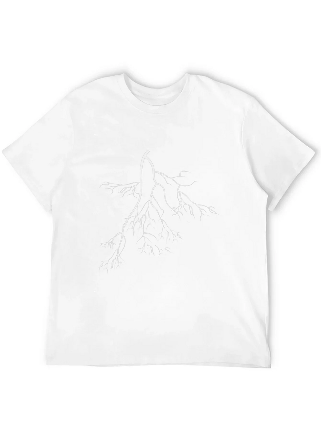 Black T-Shirt with White Lightning Bolt Graphic